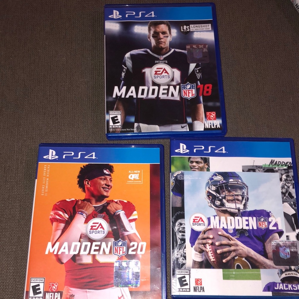 Madden NFL 18, 20, & 21 Video Game Bundle